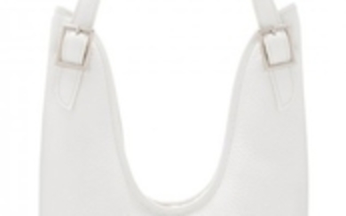 16071: Hermès White Clemence Leather Massai PM B