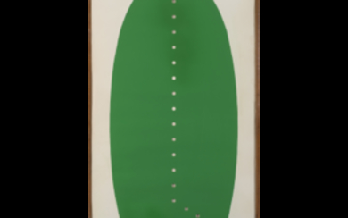 Lucio Fontana ( Rosario 1899 - Comabbio 1968 ) , "Concetto spaziale" silkscreen cm 71.5x34 Signed lower right and dedicated to Italo Mussa