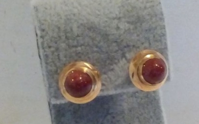 18 kt. Pink gold - Earrings heliolite