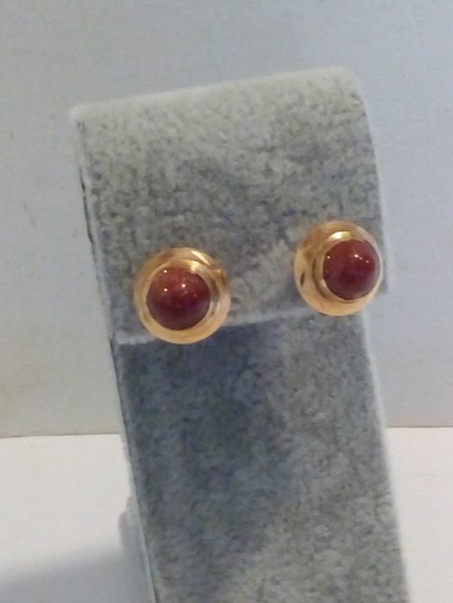 18 kt. Pink gold - Earrings heliolite