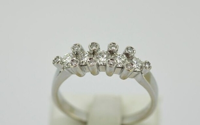 18 kt. White gold - Ring - 1.05 ct Diamond