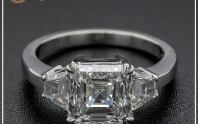 18 kt. White gold - Ring - 3.56 ct Diamond - F - VVS2