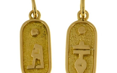 18 kt. Yellow gold - Pendant, Set