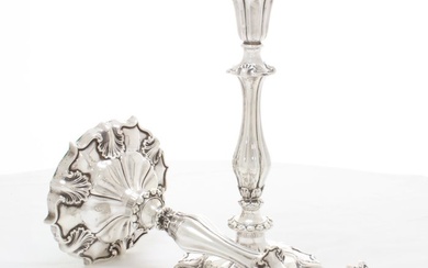 1843 - Creswick & Co, Sheffield - Candleholder Part 2 of 4 (see other advertisement) (2) - .925 silver, Silver, sterling