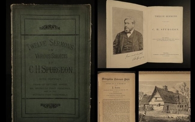 1882 Charles Spurgeon Twelve Sermons Puritan Baptist