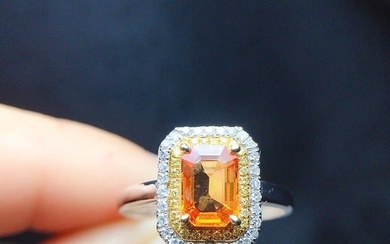 18K White Gold 1.334 CTW Sapphire & Diamond Ring