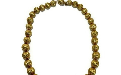 18k Tiffany & Co. Italian Gold Beaded Necklace