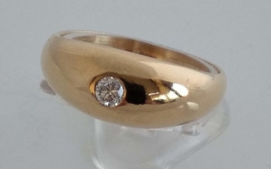 19,2 kt. Yellow gold - Ring - 0.10 ct Diamond