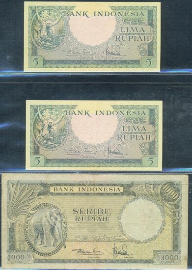 1957 Indonesian Banknotes (3)