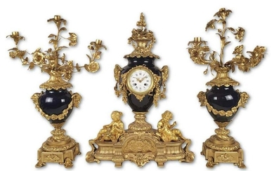 19th C. Tiffany & Co. Sevres Porcelain & Bronze Clockset