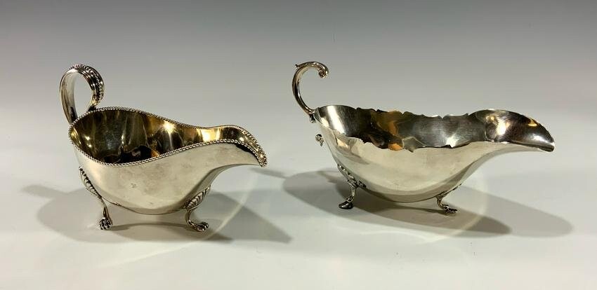 2 Sterling Silver Gravy Boats, Gorham and Ellmore