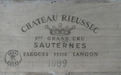 Chateau Rieussec 1989 Sauternes 12 bottles owc 97/100 James Suckling...