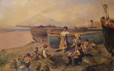 Franz Theodor Aerni (Aarburg, 1853 – 1918) - Ritorno dalla pesca a Napoli