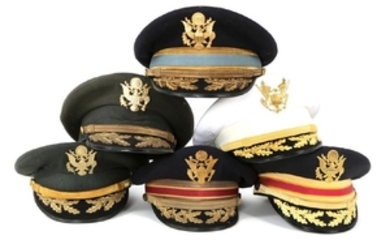 COLD WAR US MILITARY OFFICERS VISOR MIXED LOT OF 6