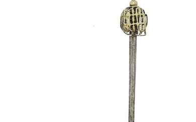 A Rare Officer's Brass Basket-Hilted Sword, Mid-Late 18th Century