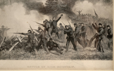 A LOT OF TWO ENGRAVING DEPICTING THE CIVIL WAR