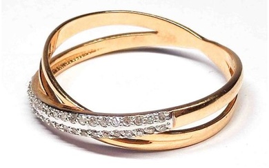 585 14K RG Gold Ring Diamanten