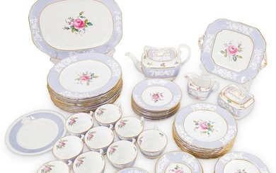 (59 Pc) Spode Copelands Porcelain "Maritime Rose" Dinnerware Set