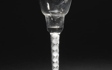 A mixed twist cordial glass, circa 1765