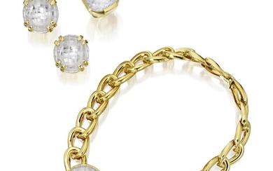 Set of Gold and Rock Crystal Jewels, David Webb