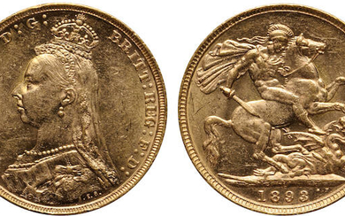 Australia, Victoria, Sovereign, 1893-M, Jubilee Head, MS61 PCGS