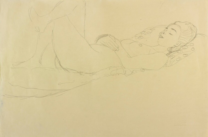 SCHLAFENDES MÄDCHEN (SLEEPING GIRL), Gustav Klimt