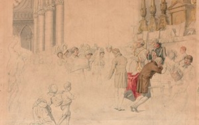 Carle Vernet Bordeaux, 1758 - Paris, 1836 Etude pour une cérémonie de mariage