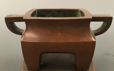 Chinese Bronze Censer with Base
