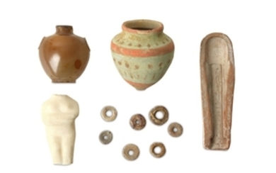 A GROUP OF MISCELLANEOUS OBJECTS Including a Cycladic...