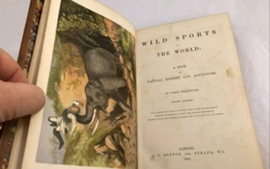 Leather Bound 1864 Big Game Hunting Book