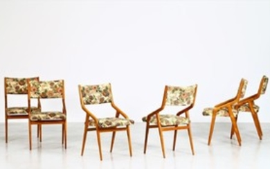 MARIO GOTTARDI Attributed. Six chairs.