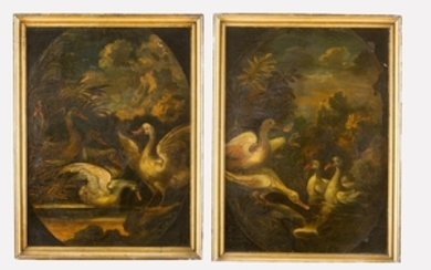 Niccolo Cassisa , early 18. Century, pair of paint…