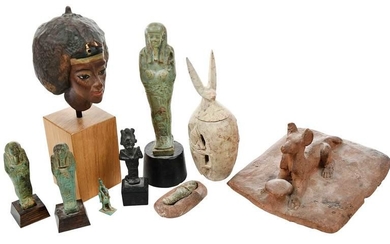 Nine Egyptian Funerary Artifacts
