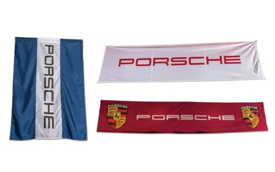 Porsche Flag and Pair of Banners