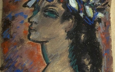 René BUTHAUD (1886-1986) Portrait de jeune femme - Circa 1930-1950