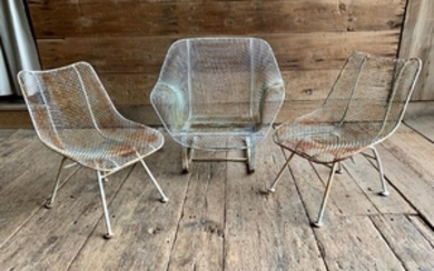 Set Of 3 Woodard Garden Chairs