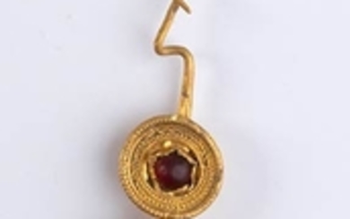 Tarantine gold earring with pendant depicting Eros 4th-2rd century BC;...