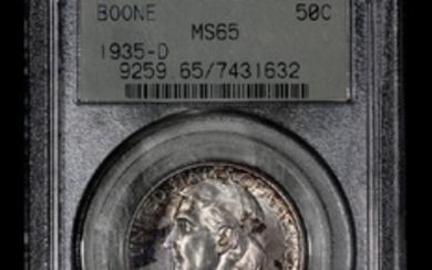 A United States 1935-S Daniel Boone Commemorative 50c Coin