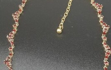 8 kt. Gold - Necklace Garnet