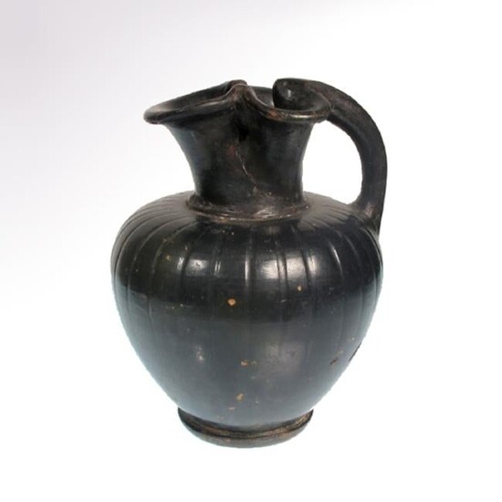 Greek Black Glazed Oinochoe, South Italy c. 4th Century
