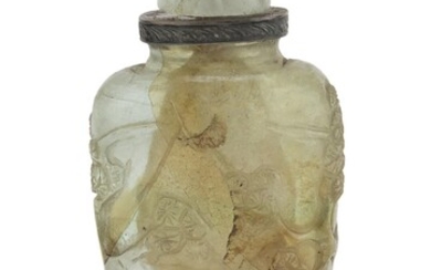 A CHINESE FLUORITE SNUFF BOTTLE EARLY 20TH CENTURY.