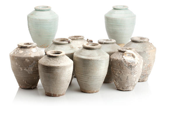 A COLLECTION OF VUNG TAU CARGO CHINESE CELADON VASES