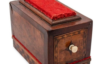 A Continental Parquetry Sewing Box