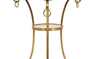 A Directoire Style Gilt-Bronze and Marble Gueridon