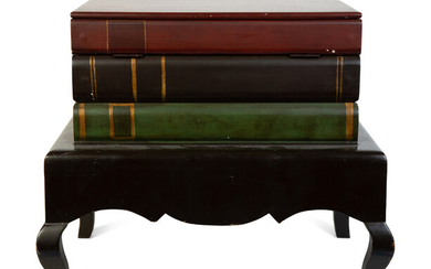 A Faux-Stack of Books Side Table
