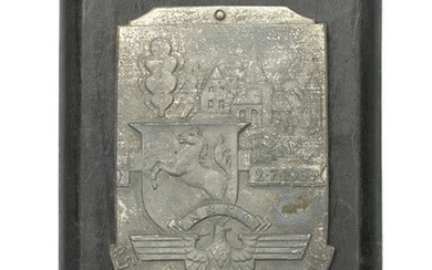 A GERMAN WWII NSKK PLAQUE FOR 1939 DRIVE