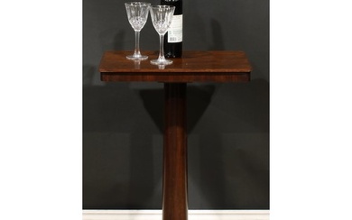 A George/William IV mahogany pedestal wine table, rounded re...