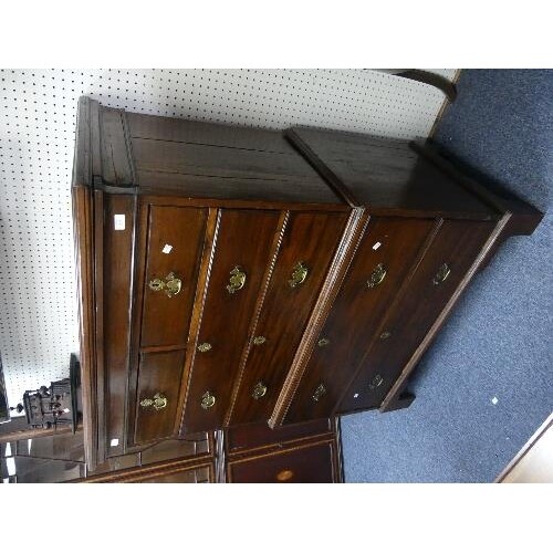A Georgian mahogany Tallboy Chest on Chest, reduced height, ...
