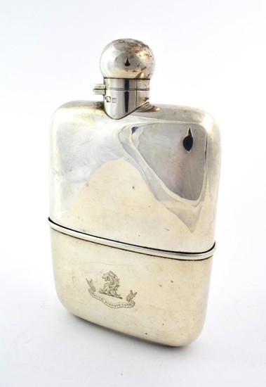 A Large Edward VII Silver Hip-Flask, by Sampson Mordan and...