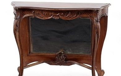 A Louis XV Style Carved Mahogany Console Table.